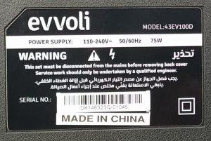 مینبرد پنل شکسته evvoli 43EV100D