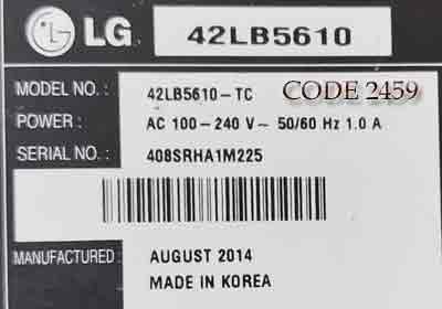 ال جی LG پنل شکسته مدل 42LB551T و یا 42LB5610