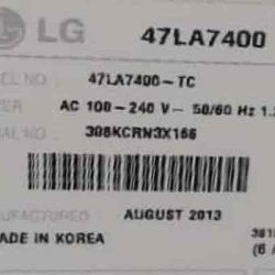 خرید و قیمت پنل شکسته ال جی اصلی مدل LG 47 inch CINEMA 3D Smart TV LA7400